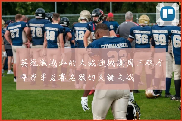 英冠激战加的夫城迎战谢周三双方争夺季后赛名额的关键之战
